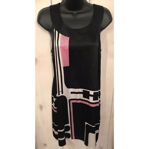 Silk geometric dress